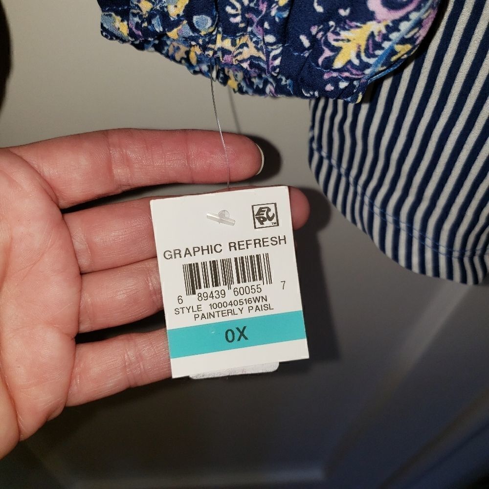 Style & Co. Printed Mixed Media Pullover Top - Picture 8 of 8